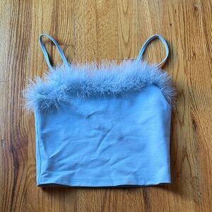 Sugar Thrillz Sky Blue Crop Top